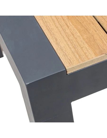 Camacho - Extendable Outdoor Table - Anthracite Aluminum / Polywood