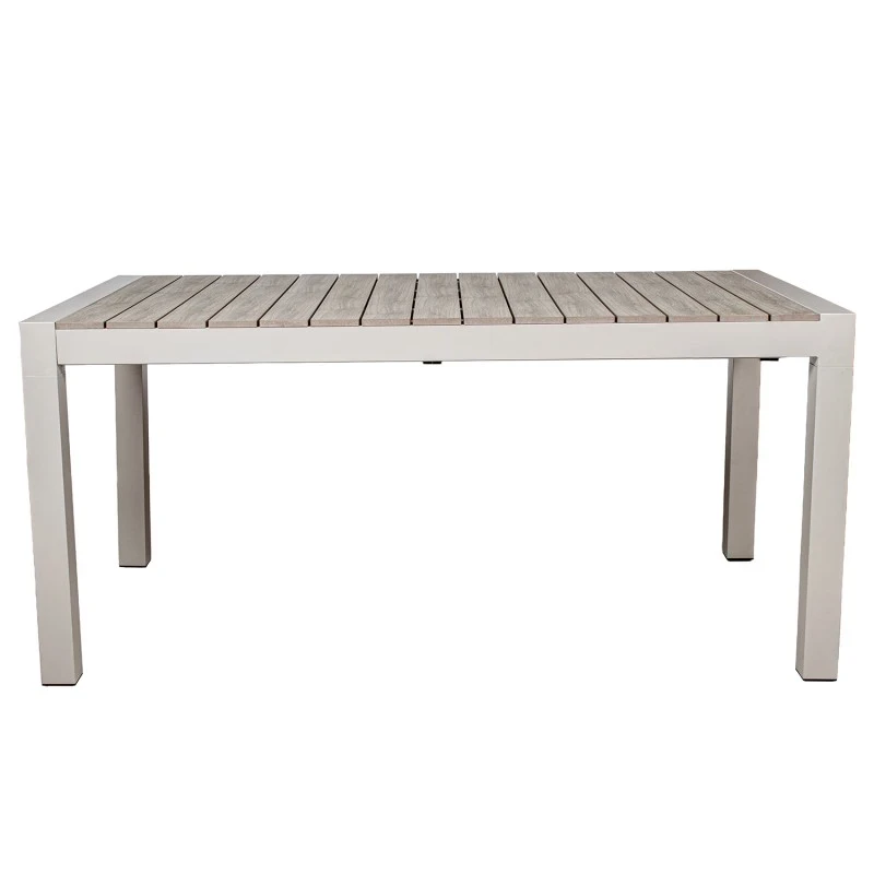 Camacho - Tavolo da Esterno Allungabile - Alluminio Crema / Polywood