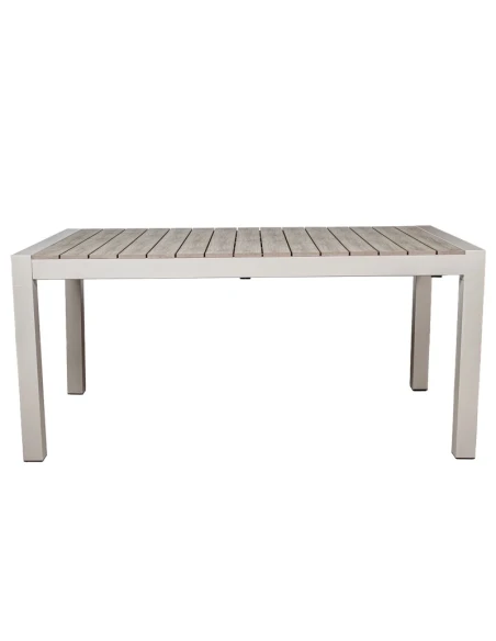 Camacho - Extendable Outdoor Table - Cream Aluminum / Polywood