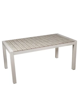 Camacho - Tavolo da Esterno Allungabile - Alluminio Crema / Polywood