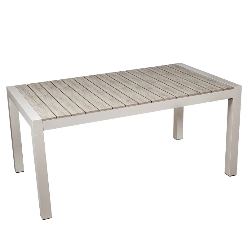 Camacho - Tavolo da Esterno Allungabile - Alluminio Crema / Polywood