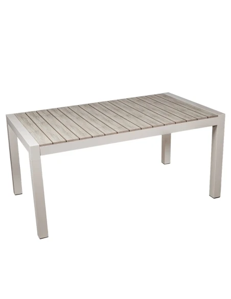 Camacho - Tavolo da Esterno Allungabile - Alluminio Crema / Polywood
