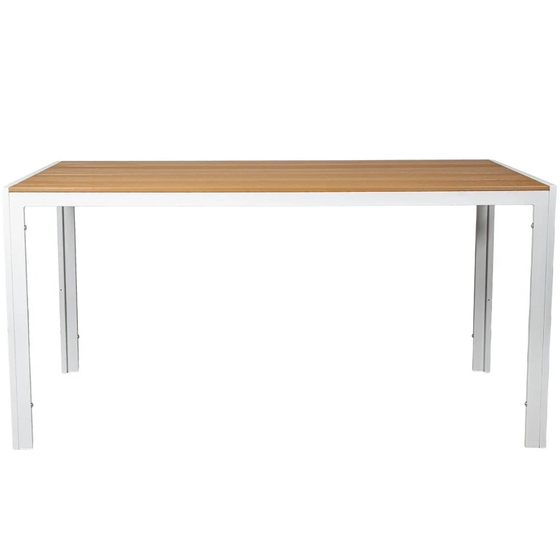 Camacho - Outdoor Table - White Aluminum / Polywood