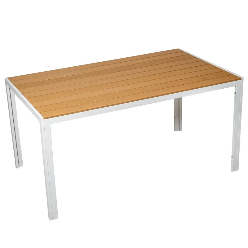 Camacho - Outdoor Table - White Aluminum / Polywood