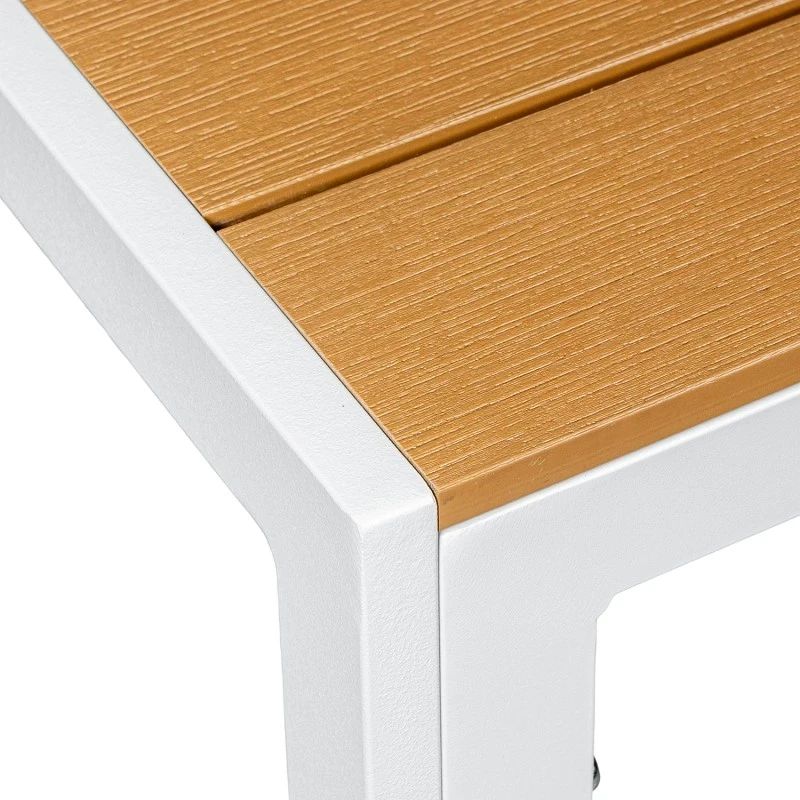 Camacho - Outdoor Table - White Aluminum / Polywood