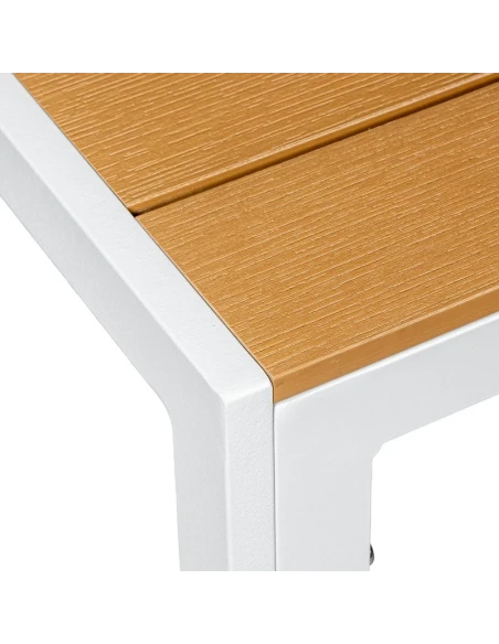 Camacho - Outdoor Table - White Aluminum / Polywood