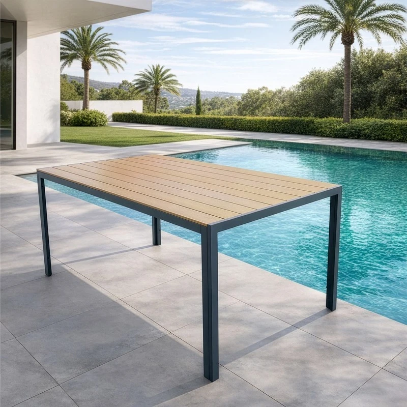 Camacho - Tavolo da Esterno - Alluminio Antracite / Polywood