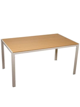 Camacho - Outdoor Table - Cream Aluminum / Polywood