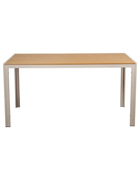 Camacho - Outdoor Table - Cream Aluminum / Polywood