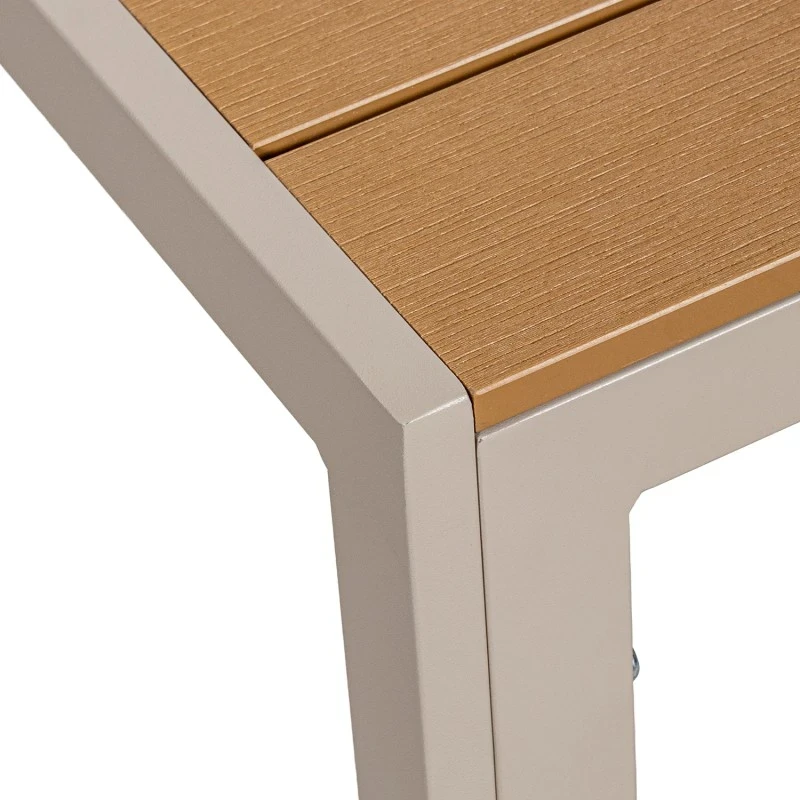 Camacho - Outdoor Table - Cream Aluminum / Polywood