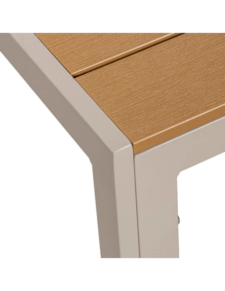 Camacho - Outdoor Table - Cream Aluminum / Polywood