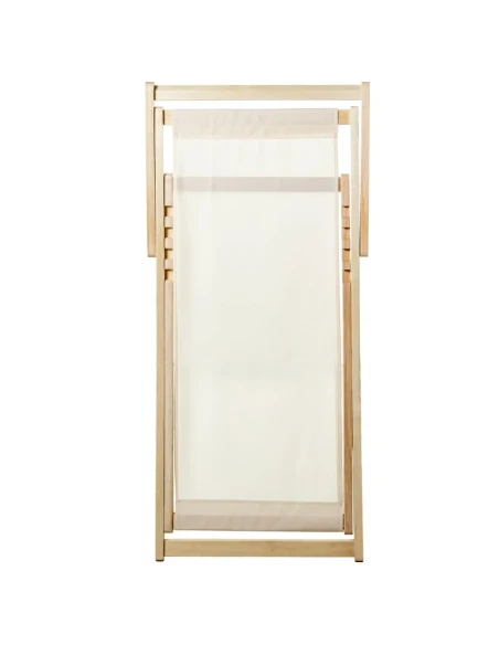 Camacho - Sedia Pieghevole Reclinabile da Esterno - Legno Naturale / Beige