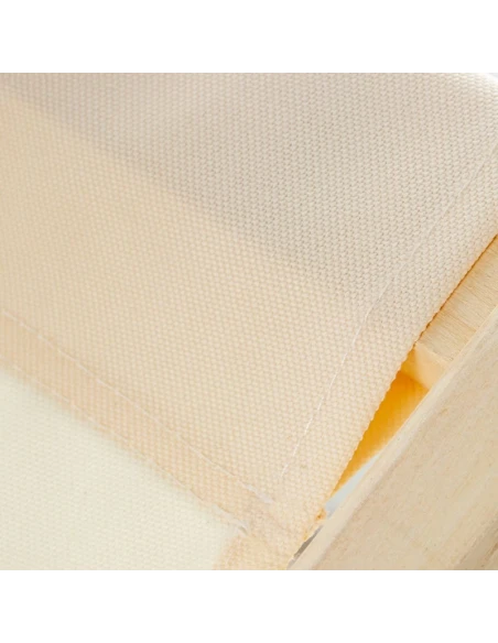 Camacho - Sedia Pieghevole Reclinabile da Esterno - Legno Naturale / Beige
