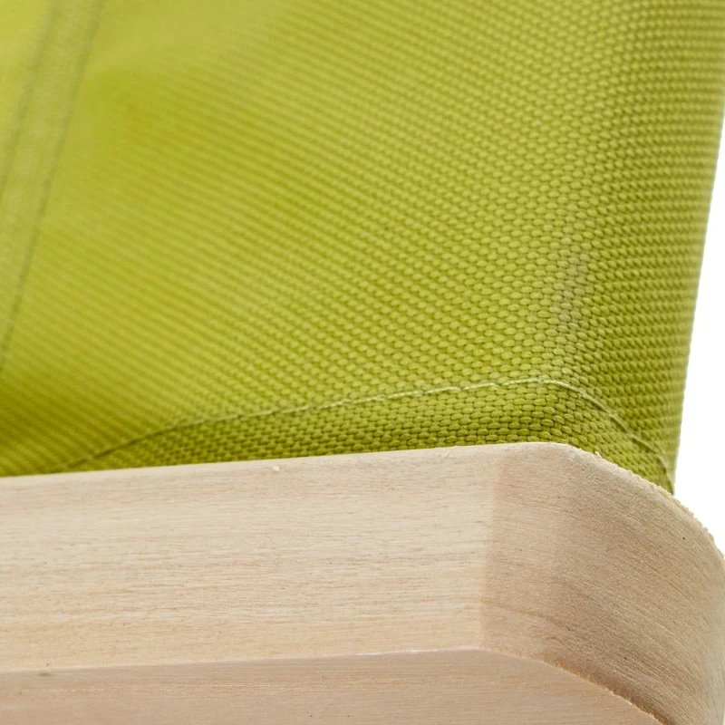 Camacho - Outdoor Folding Reclining Chair - Natural Wood / Green