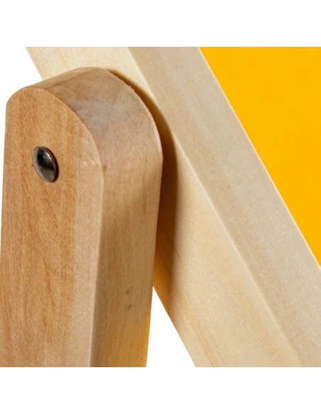 Camacho - Sedia Pieghevole Reclinabile da Esterno - Legno Naturale / Giallo