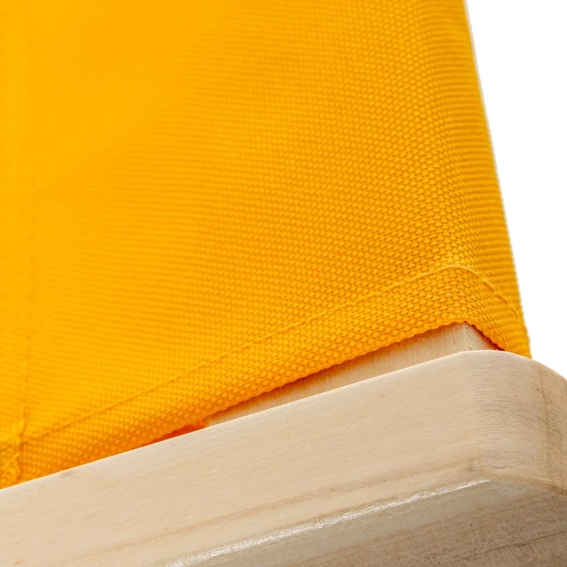 Camacho - Sedia Pieghevole Reclinabile da Esterno - Legno Naturale / Giallo