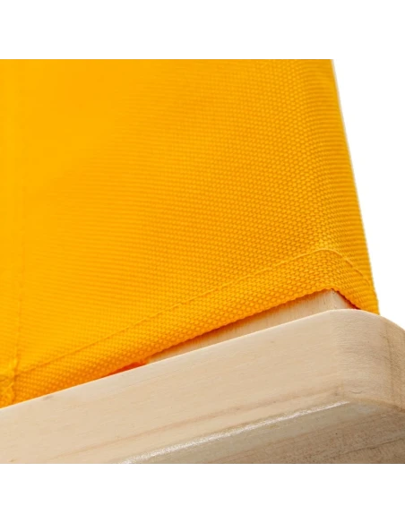 Camacho - Outdoor Folding Reclining Chair - Natural Wood / Yellow