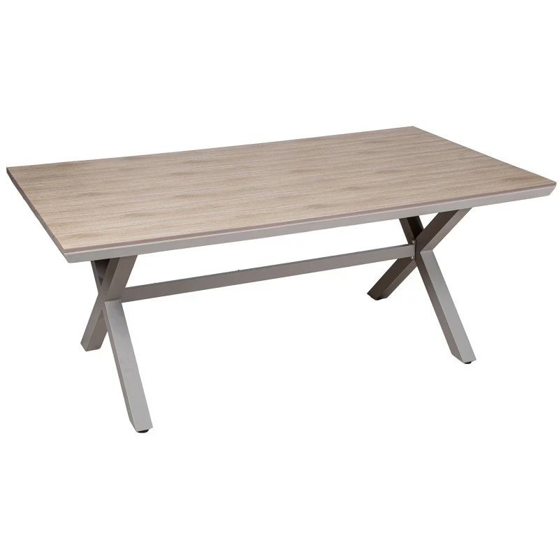Camacho - Set da Pranzo per Esterni - Alluminio Bianco / Legno