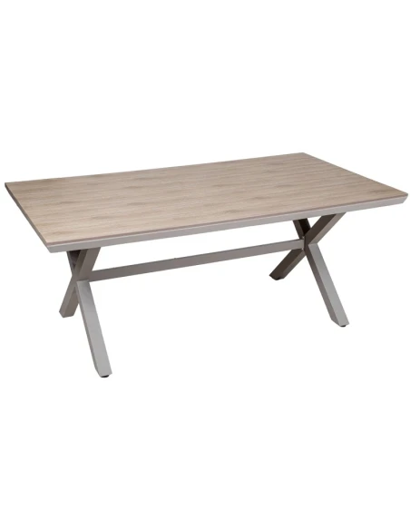 Camacho - Outdoor Dining Set - White Aluminum / Wood