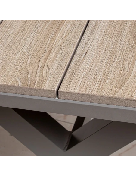 Camacho - Outdoor Dining Set - White Aluminum / Wood