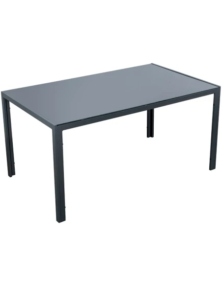Camacho - Outdoor Dining Set - Anthracite Aluminum / Glass