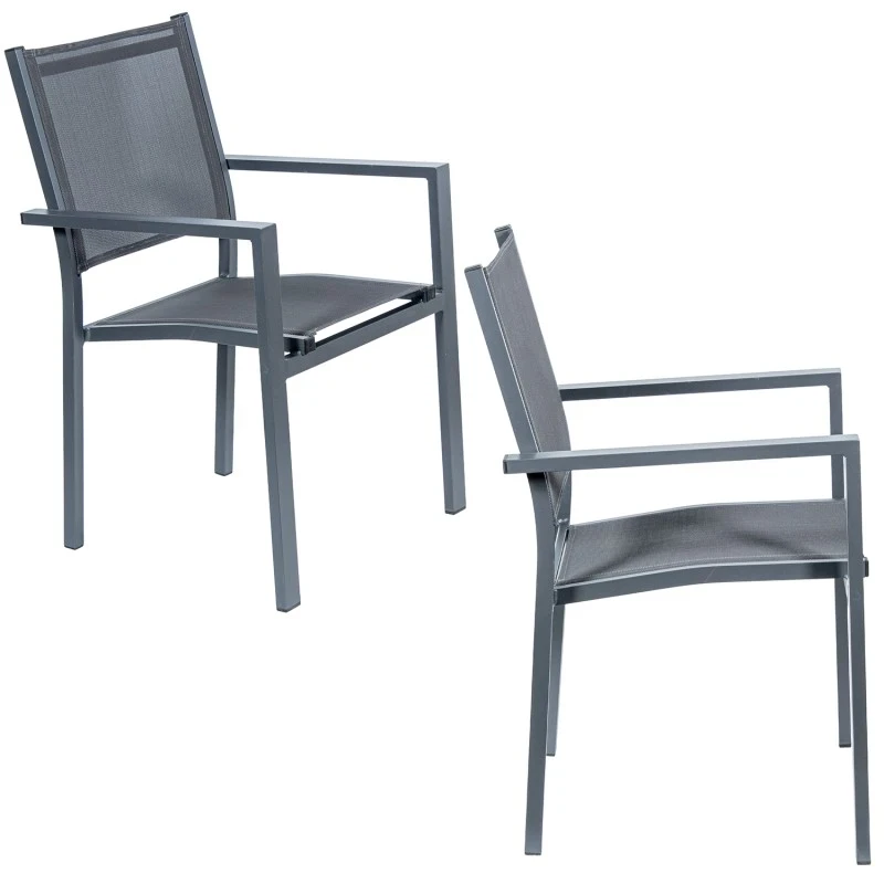 Camacho - Set da Pranzo per Esterni - Alluminio Antracite / Vetro