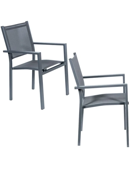 Camacho - Set da Pranzo per Esterni - Alluminio Antracite / Vetro