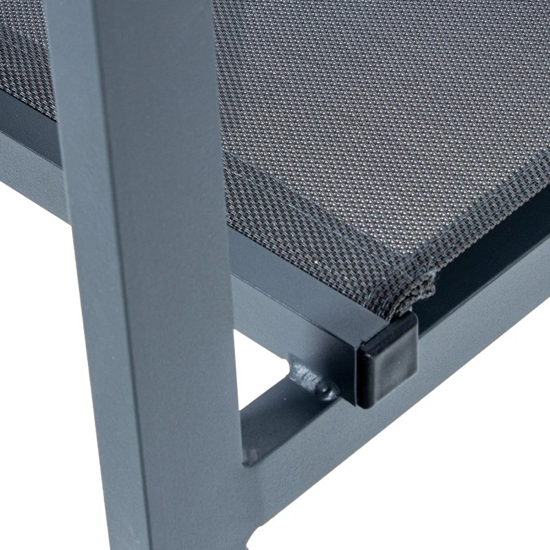 Camacho - Outdoor Dining Set - Anthracite Aluminum / Glass