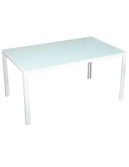 Camacho - Set da Pranzo per Esterni - Alluminio Bianco / Vetro
