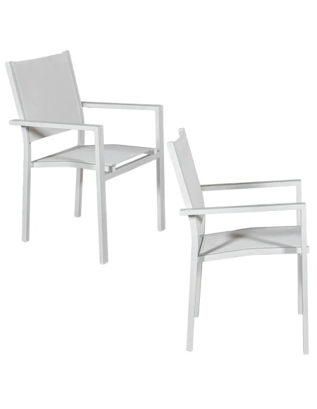 Camacho - Set da Pranzo per Esterni - Alluminio Bianco / Vetro
