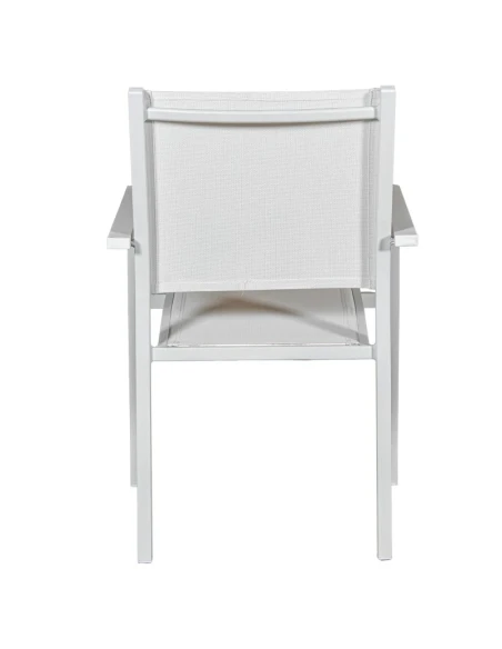 Camacho - Outdoor Dining Set - White Aluminum / Glass