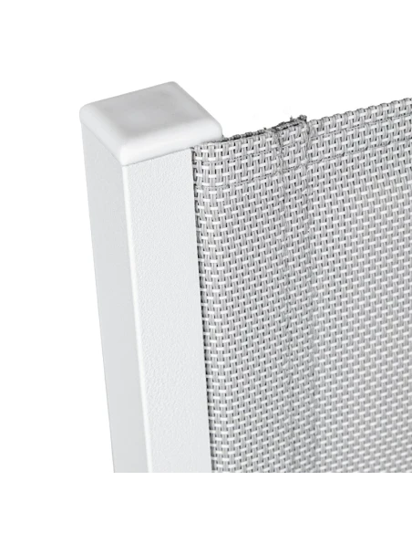 Camacho - Sedia Imbottita per Esterni Vargas  con Inserti in Legno - Alluminio Bianco / Tessuto Grigio