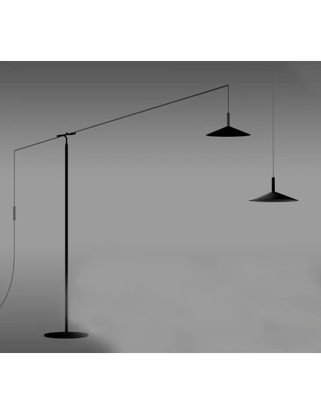 Penta - Altura Lampada da Terra - Nero Opaco