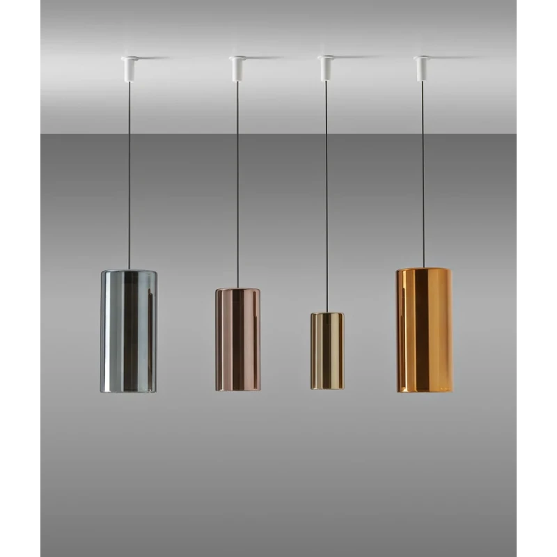 Penta - Lit Lampada a Sospensione Singola - Blu Specchiato