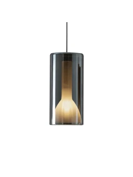 Penta - Lit Single Pendant Lamp - Mirrored Blue