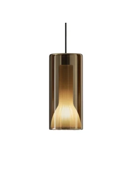 Penta - Lit Single Pendant Lamp - Mirrored Gold