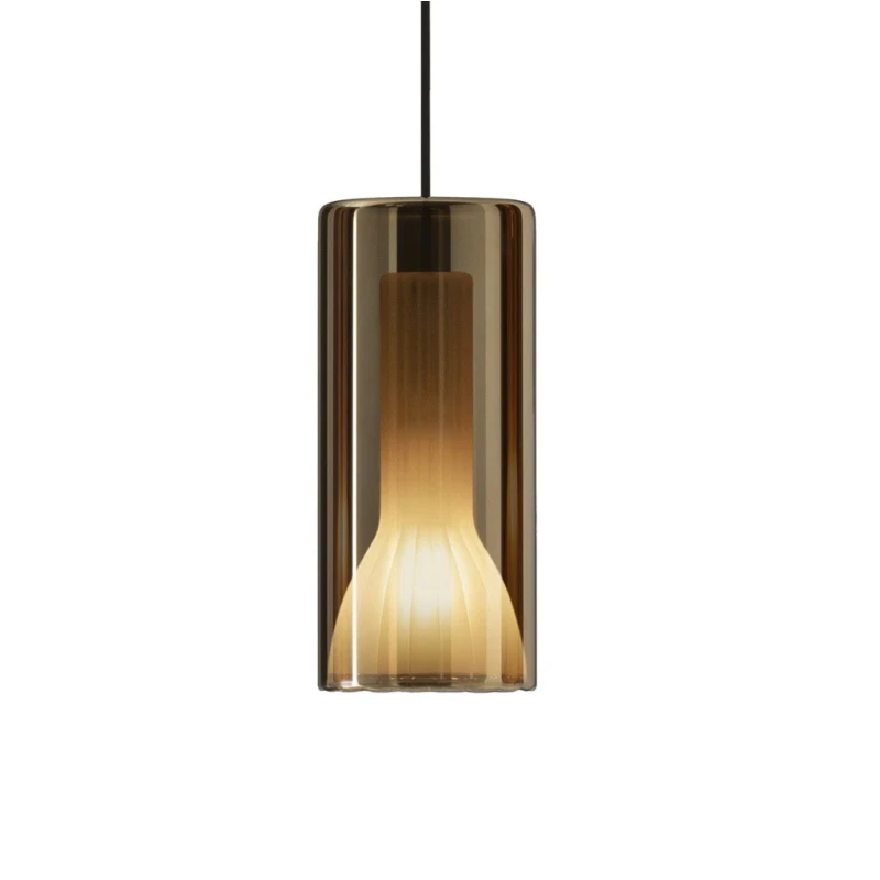 Penta - Lit Single Pendant Lamp - Mirrored Gold