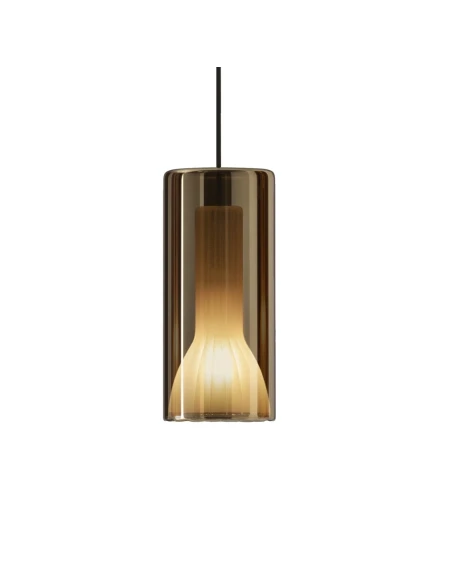 Penta - Lit Single Pendant Lamp - Mirrored Gold