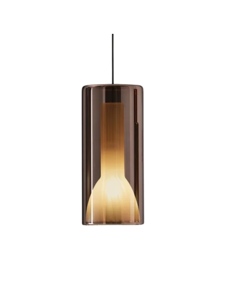 Penta - Lit Single Pendant Lamp - Mirrored Purple