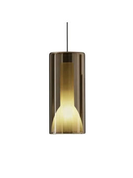 Penta - Lit Lampada a Sospensione Singola - Bronzo Specchiato