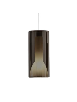 Penta - Lit Single Pendant Lamp - Mirrored Black