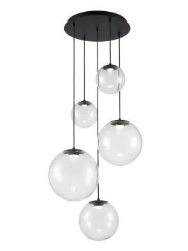 Redo Group - Irides Lampada a Sospensione a 5 Luci - Trasparente