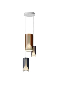 Penta - Lit Lampada a Sospensione 2E - Arancione, Blu e Viola Specchiato