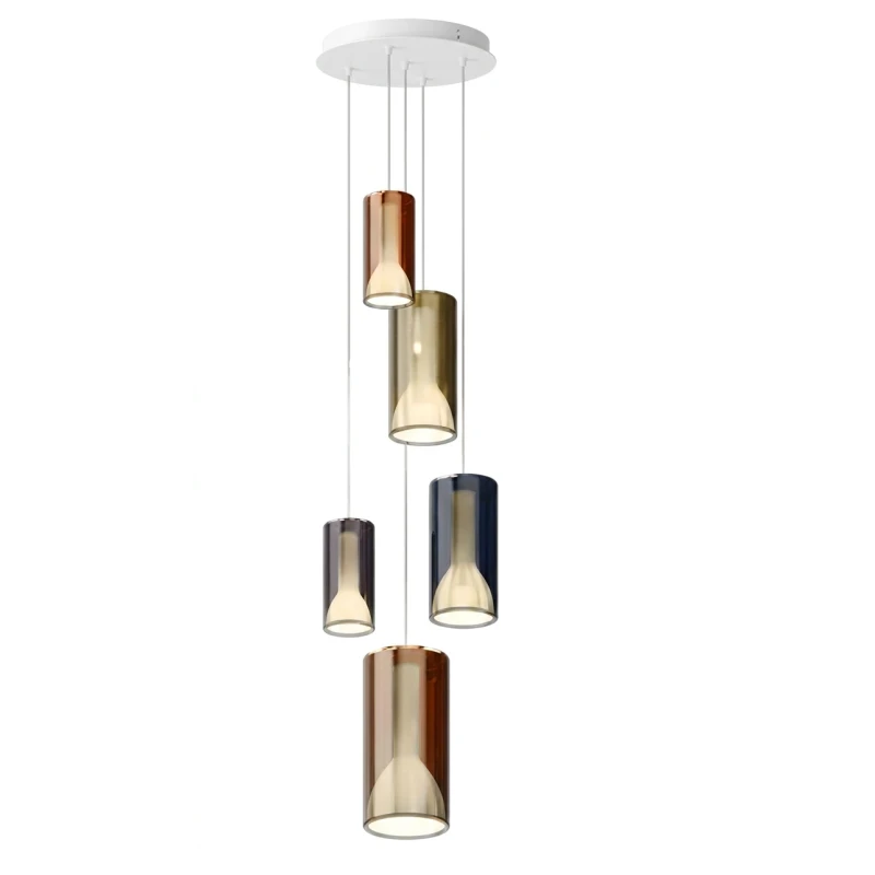 Penta - Lit Round Pendant Lamp 2I - Multicolor