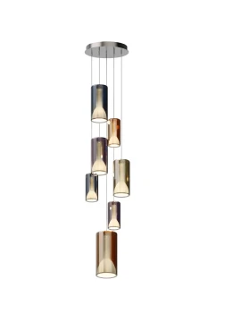 Penta - Lit Lampada a Sospensione Rotonda 2L - Multicolore