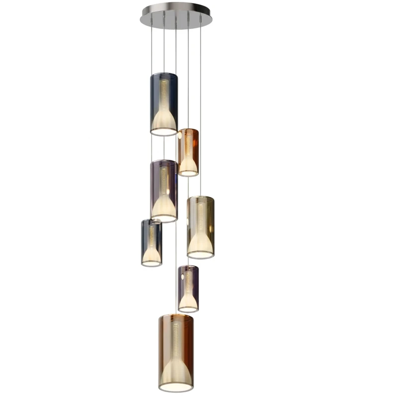 Penta - Lit Lampada a Sospensione Rotonda 2L - Multicolore
