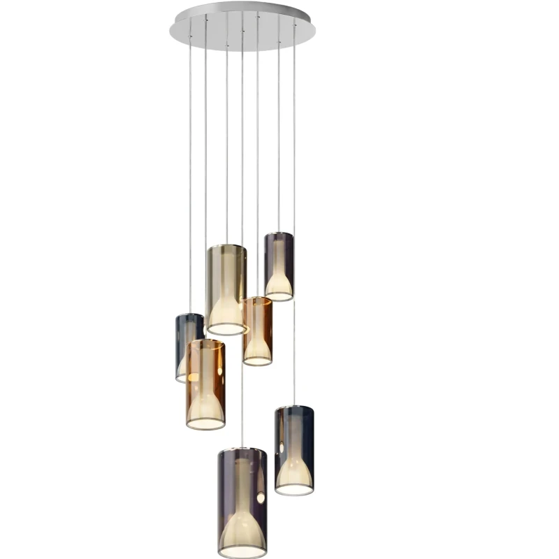 Penta - Lit Lampada a Sospensione Rotonda 2M - Multicolore