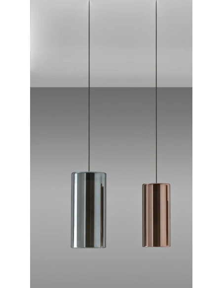 Penta - Lit Pendant Lamp 2N - Blue and Purple Mirror