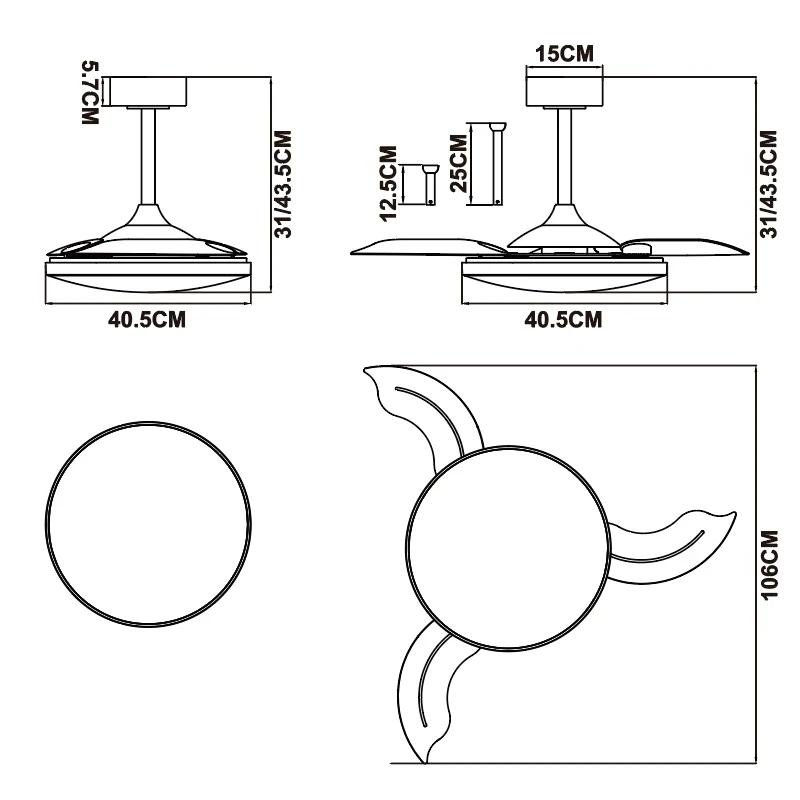 Mantra - Slim Fan Ventilatore LED - Bianco