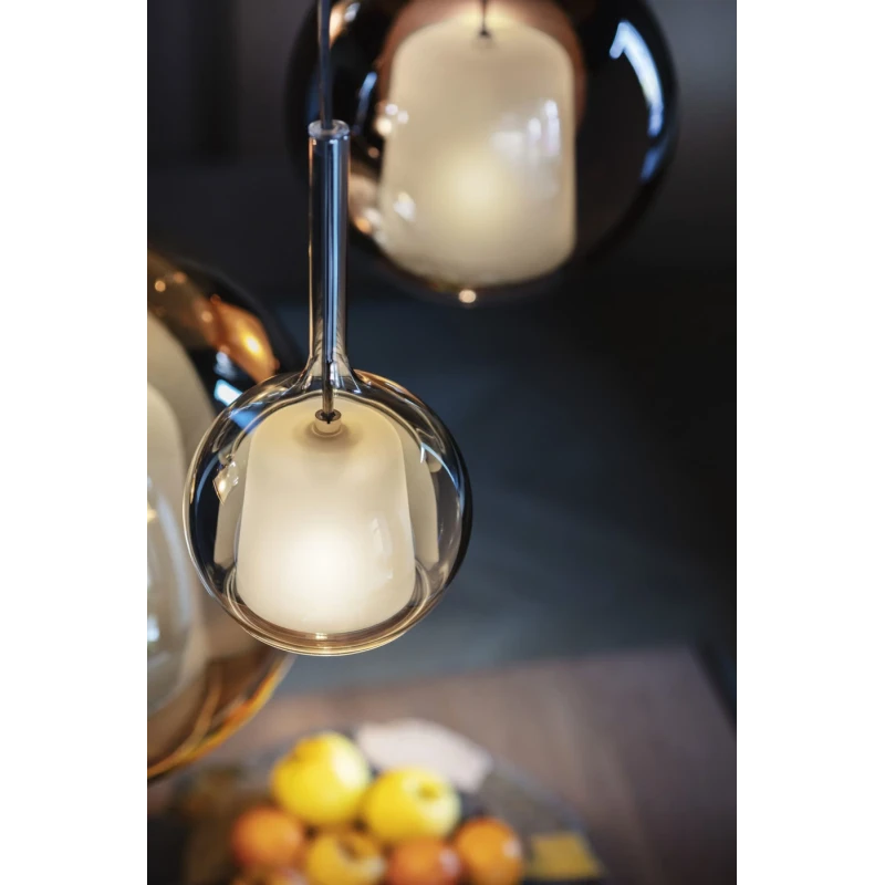 Penta - Glo Mini Lampada a Sospensione - Oro Rosa Specchiato